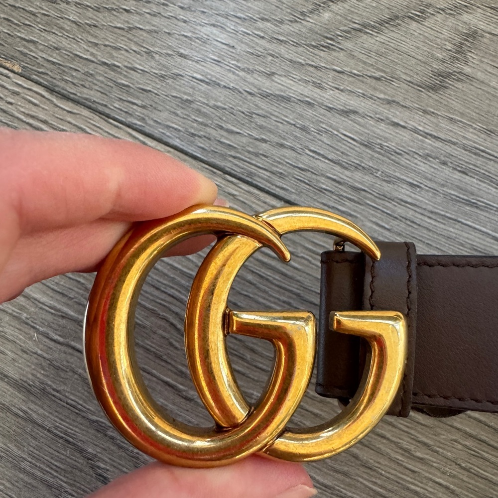 Gucci GG Supreme Belt - Brown and Gold - Picture 3 of 3